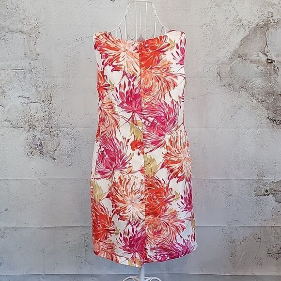Unbranded Floral Sleeveless Dress - Pink and Orange Womens Size M/L - Picture 6 of 12